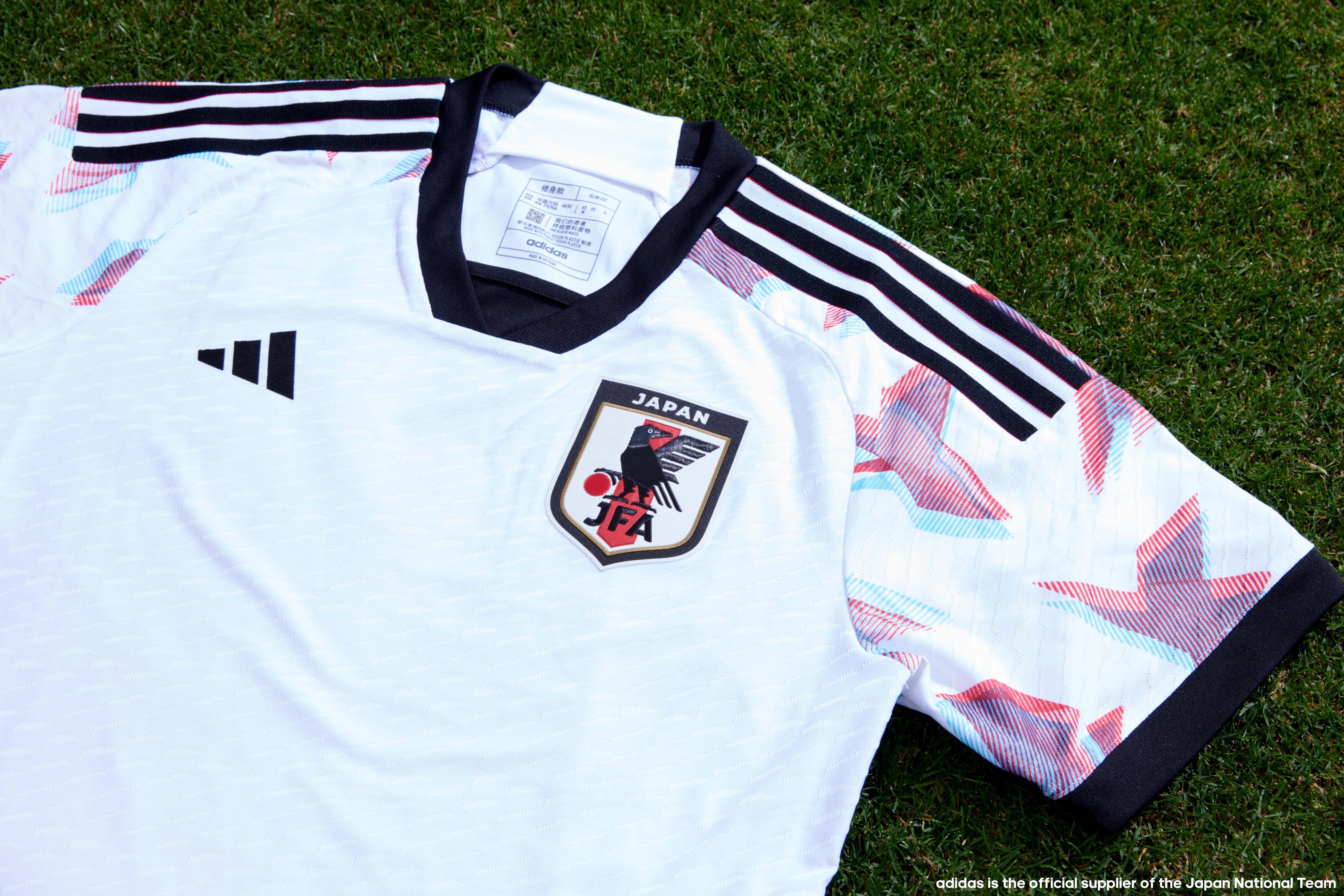 日本隊的作客球衣。(日本足協圖片)
