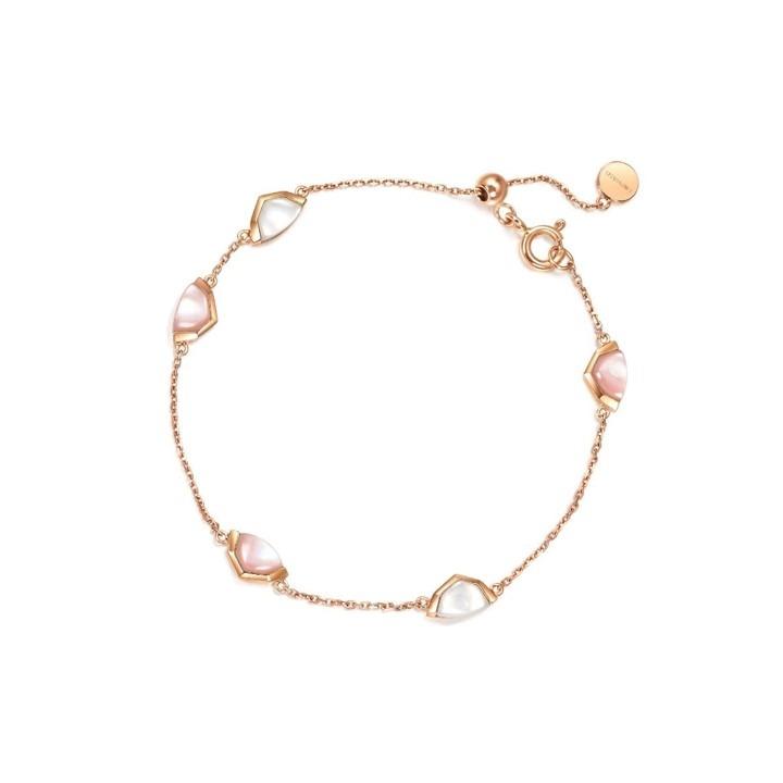 Harmony「合」18K玫瑰金粉紅色貝母手鍊 $4,600