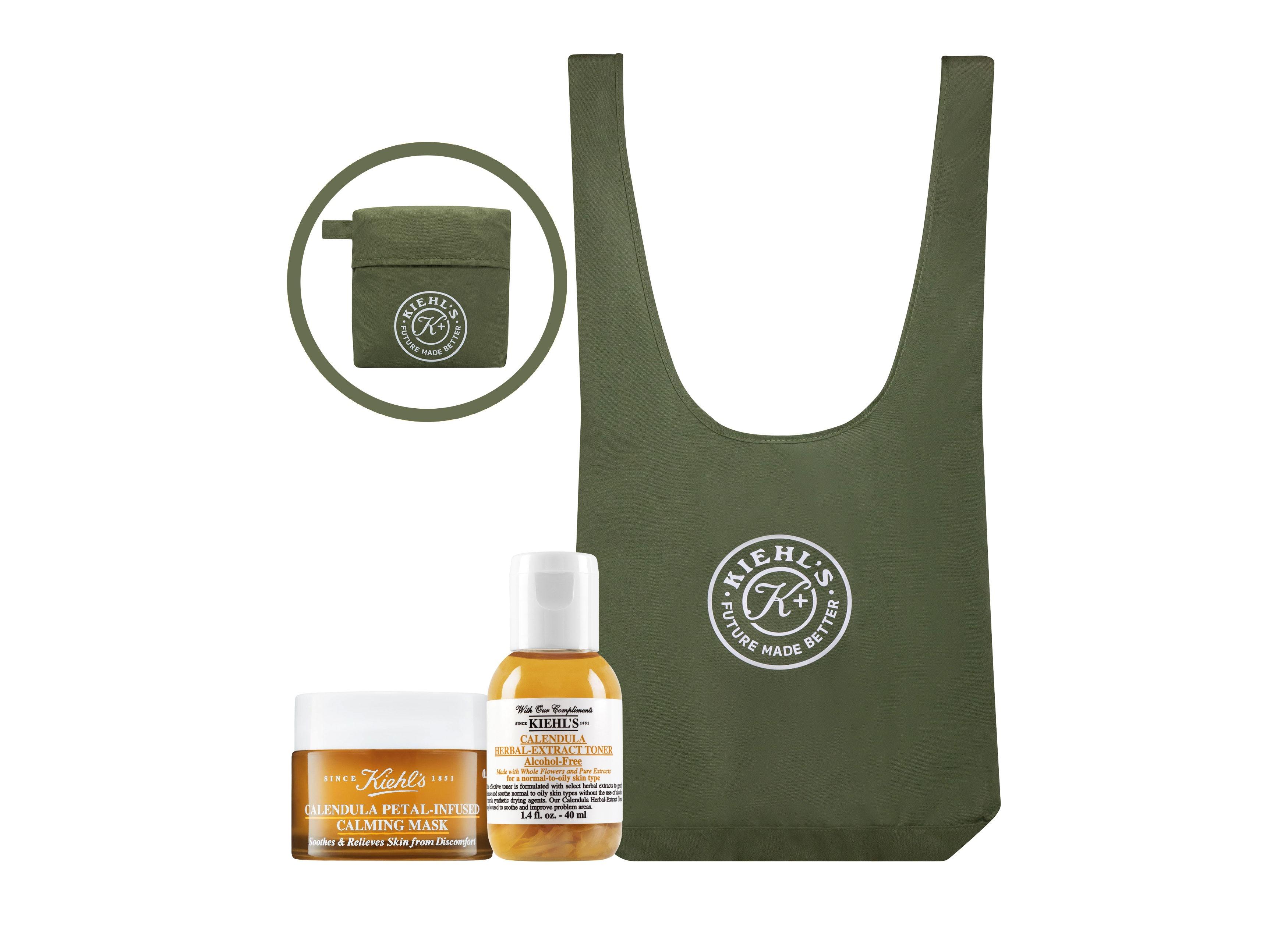 惠顧期間限定Calendula Charity Delight「慈善金盞花治癒餐點」其中一款咖啡或甜品,或購買 Kiehl’s咖啡杯,即可獲贈金盞花旅行試用裝2件及環保袋一個。