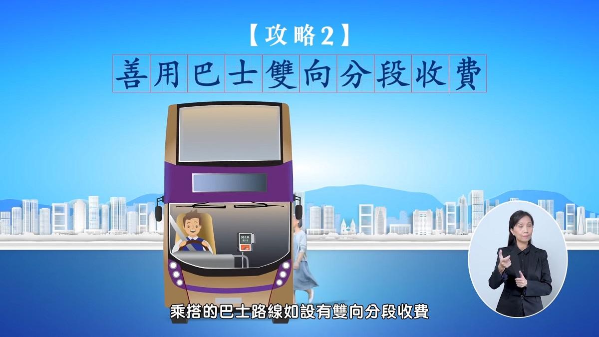 政府推出「二元乘車優惠正確使用攻略」宣傳。(影片截圖)