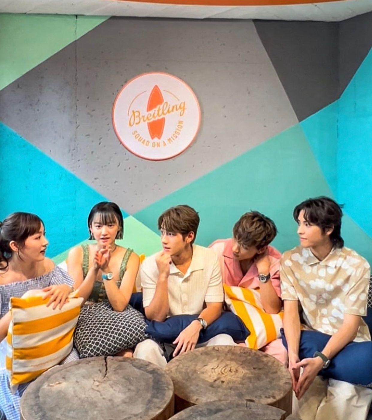 Martin日前與《I SWIM》拍檔Jeffrey、Sofiee、Angela及同門的Kenji出席手錶活動。