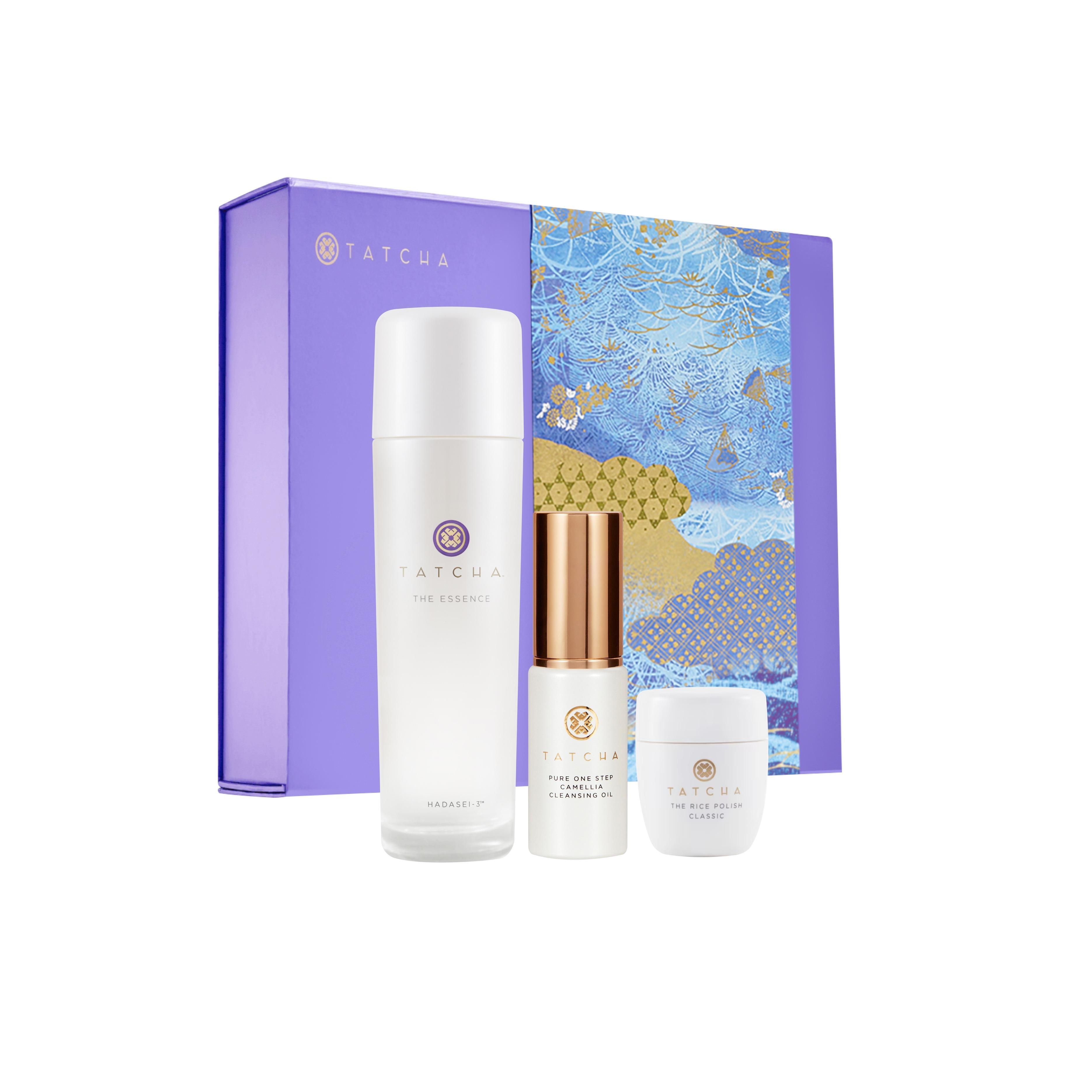 期間限定THE ESSENCE #昇肌水套裝: 昇肌水活膚三步曲 $910 (價值$1,120) .煥采盈亮精華水 150ml .純淨山茶花卸妝油 25ml .柔亮大米酵素潔膚粉—經典配方 15g