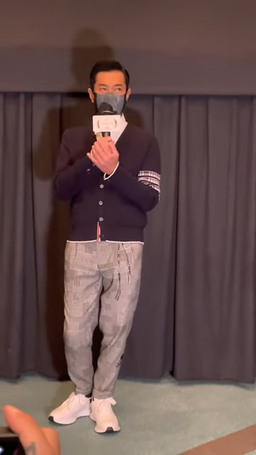 古天樂昨日(20日)連走多場謝票。