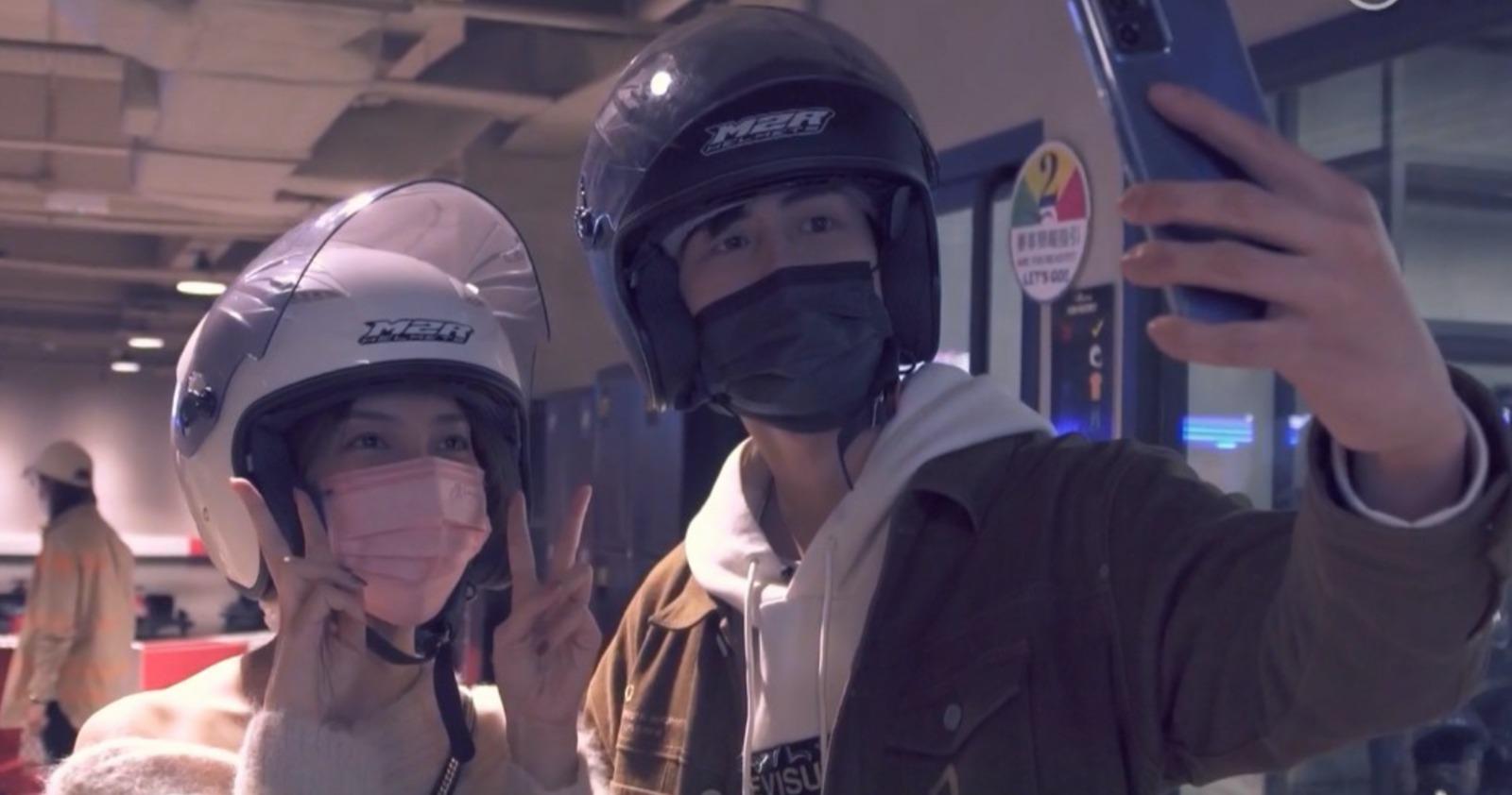 嘉宏與Vicky首次約會玩賽車。