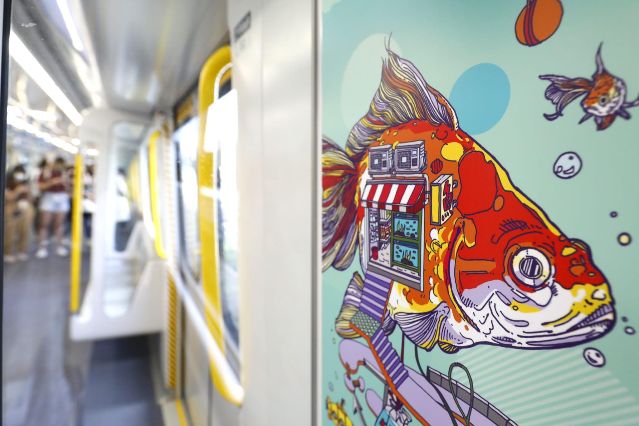 東鐵設藝術列車 藝術家夥沿綫學生設計介紹社區