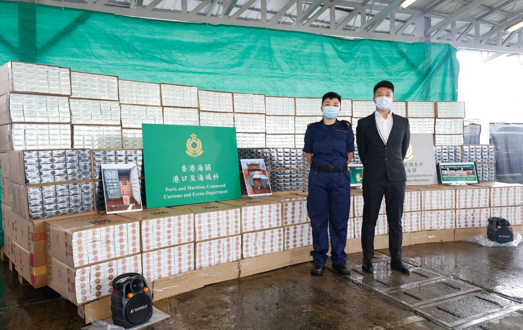 海關搗破躉船檢獲4200萬枝私煙 市值逾1.1億元