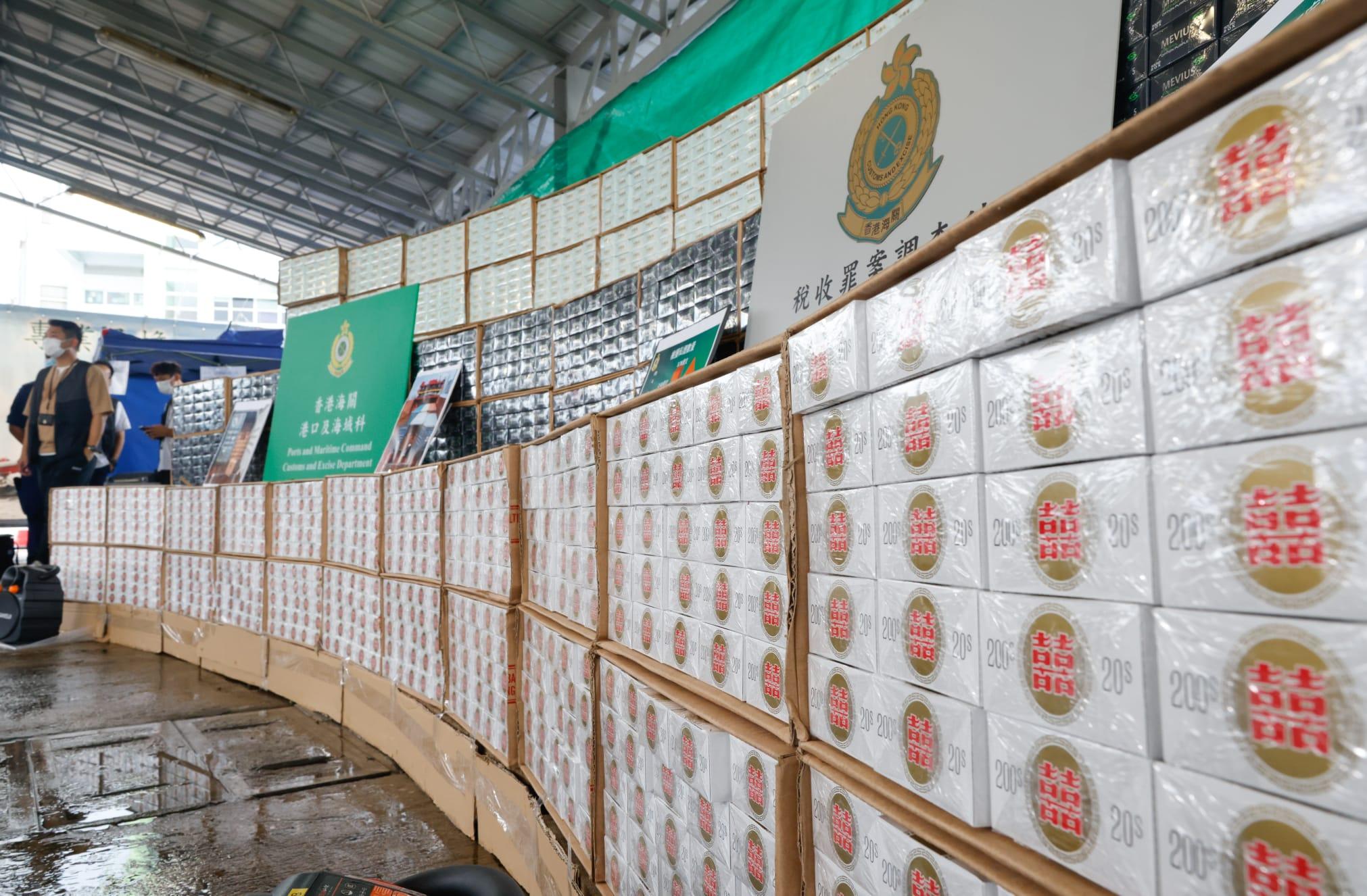 市值約1.15億元的私煙,應課稅值約8,000萬元