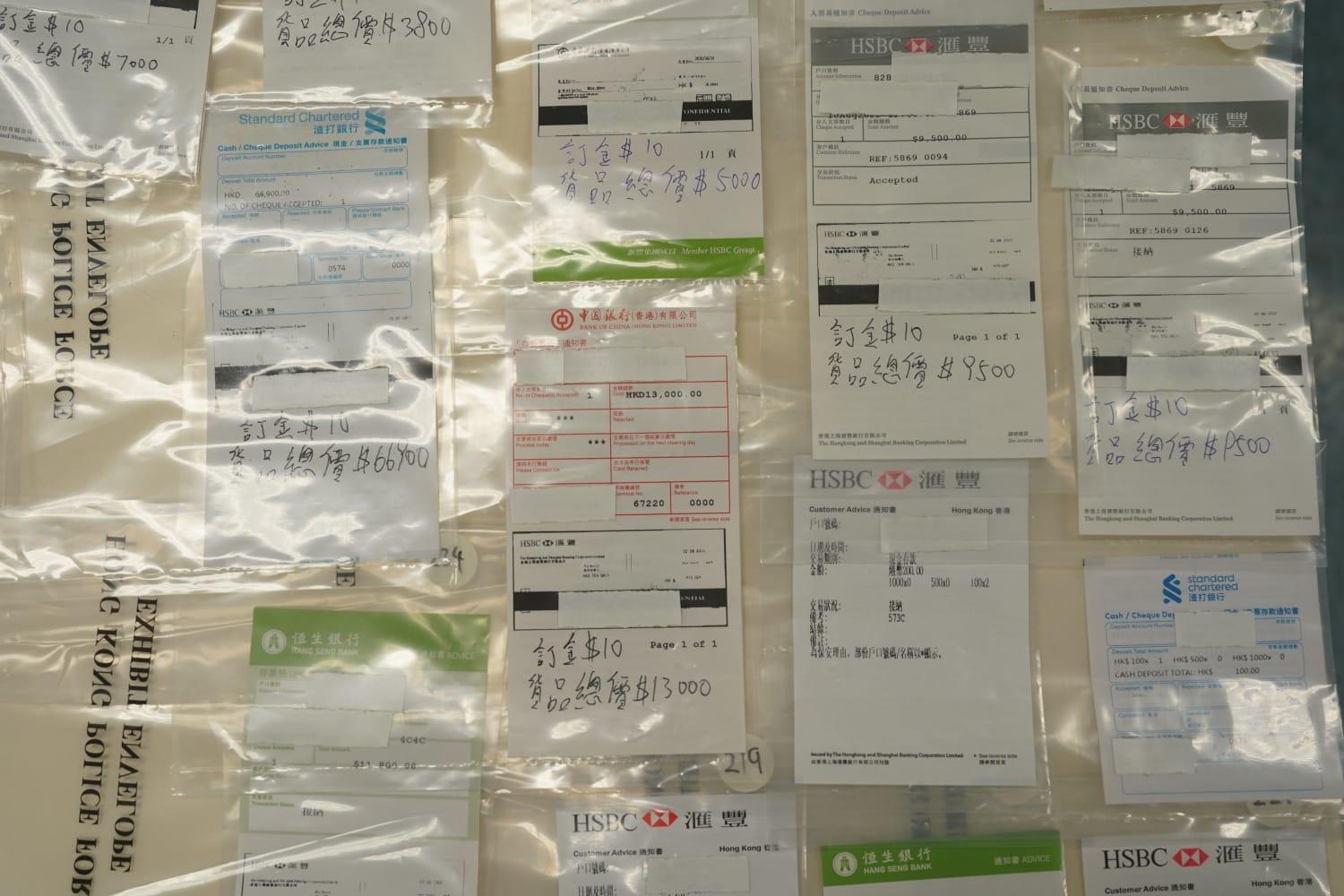 警方拘捕八男一女涉嫌串謀詐騙處理贓物。(陳奕釗攝)