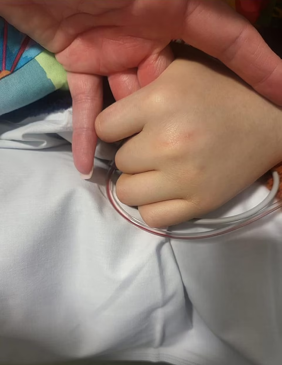 母親拖著巴特斯比的小手。(互聯網)