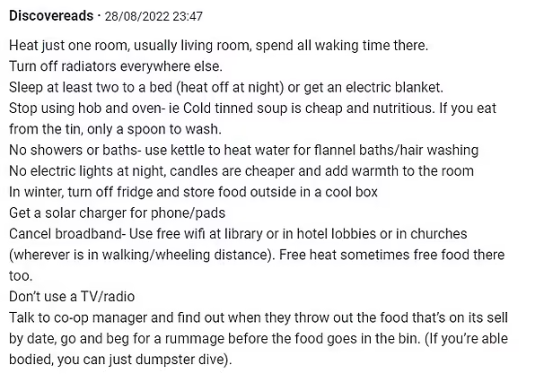 有網民建議「孖鋪瞓」取暖,以及冬天時把食物放出屋外保冷。(互聯網)