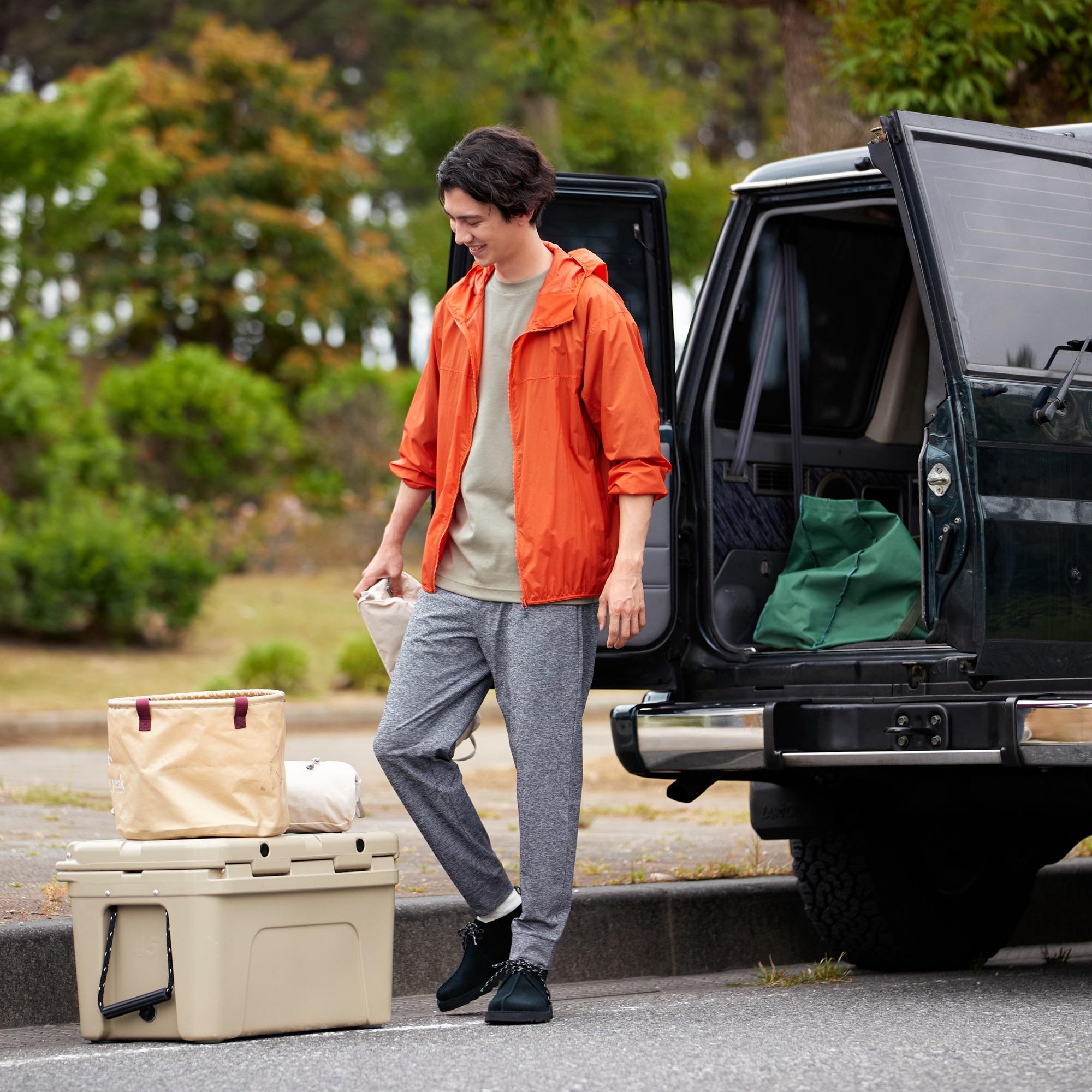 男裝抗UV可攜式連帽外套