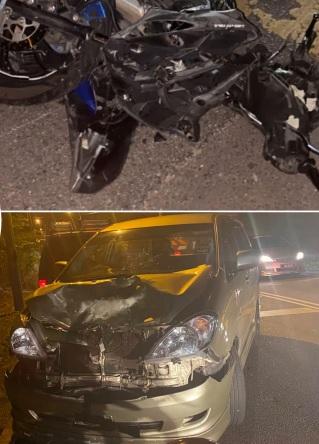 外賣員遇車禍現場。(互聯網)