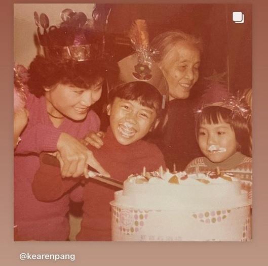彭秀慧母親為她慶生日。(彭秀慧IG)
