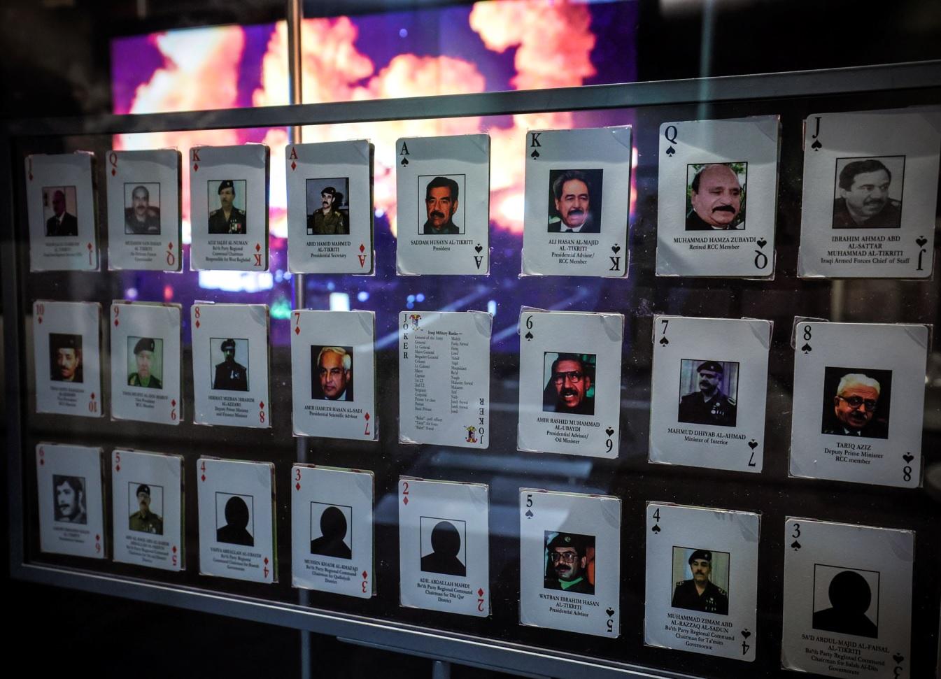 通緝人物撲克牌。(路透社)