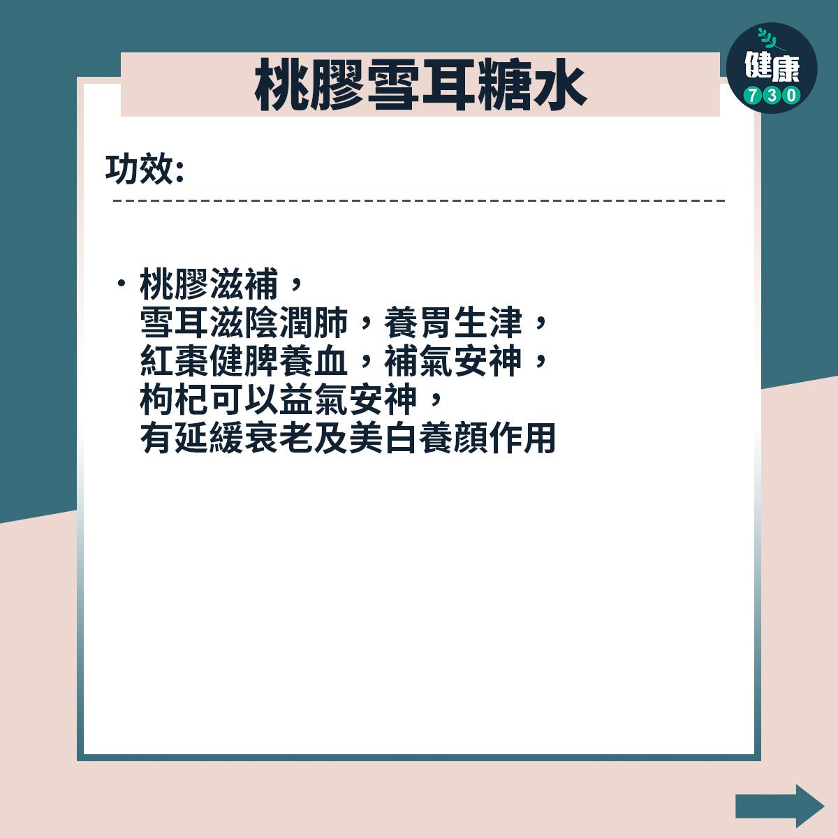 食物營養|桃膠功效及食譜(am730製圖)