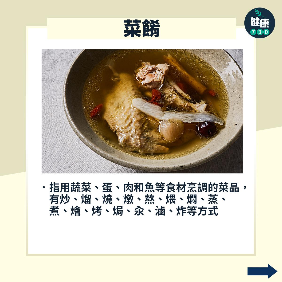 中醫|不同類型的藥膳︰菜餚(am730製圖)