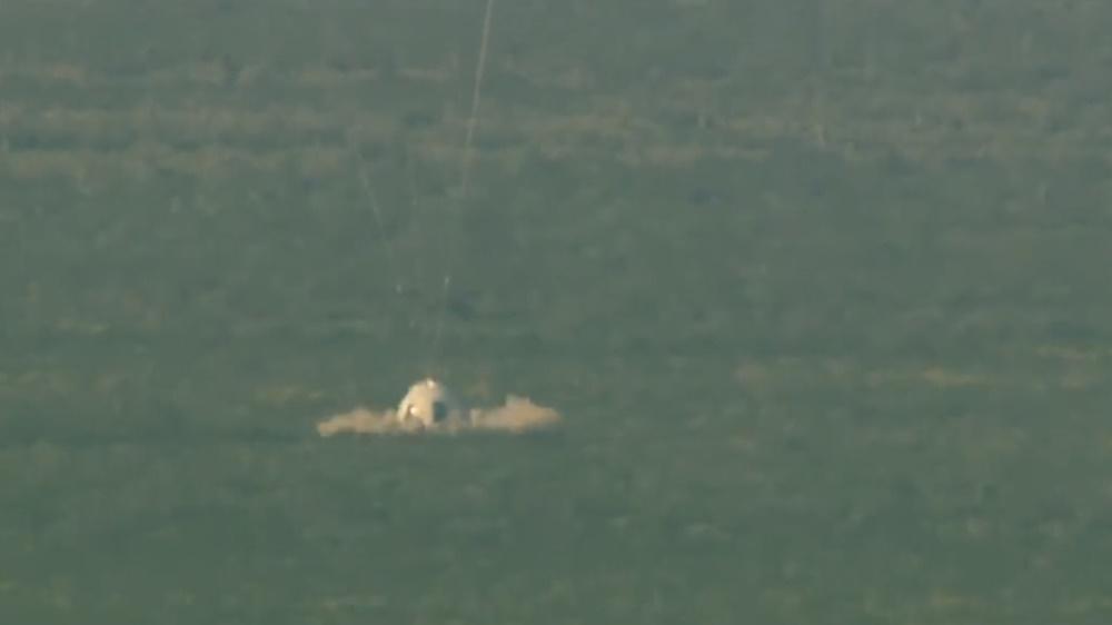 於指定範圍內安全著陸。(Twitter)