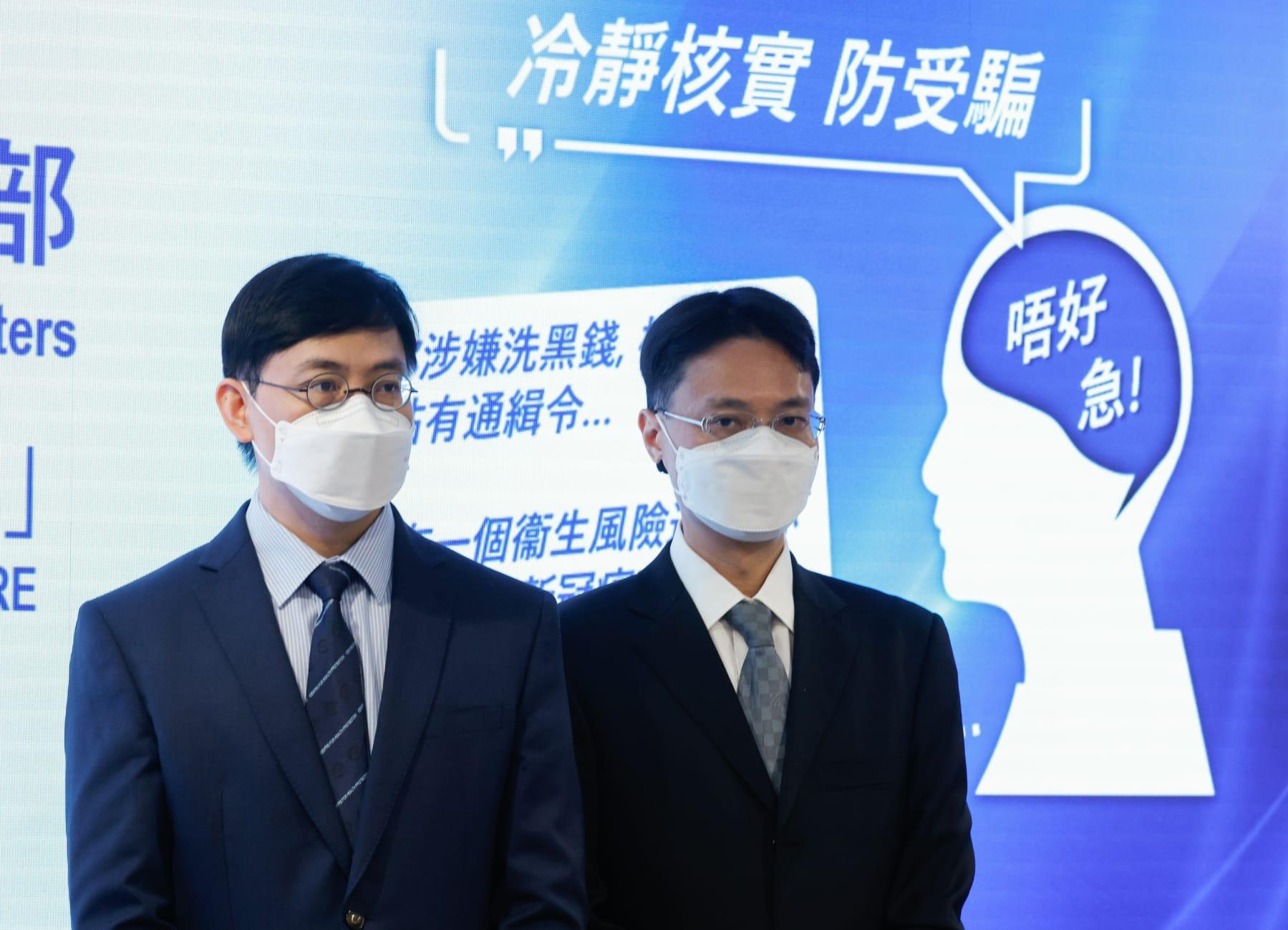 歐家榮指,市民若果見到電子號碼前面有「+852」,可能是騙徒來電。(蘇文傑攝)