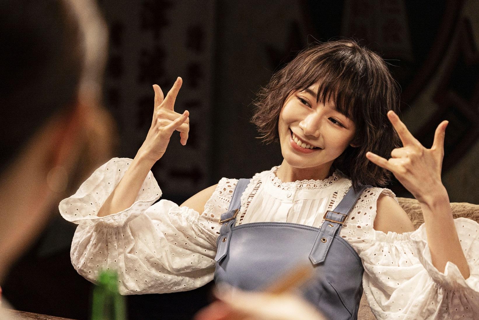 林明禎可愛搶鏡,同時亦有演技發揮。(《飯戲攻心》劇照)