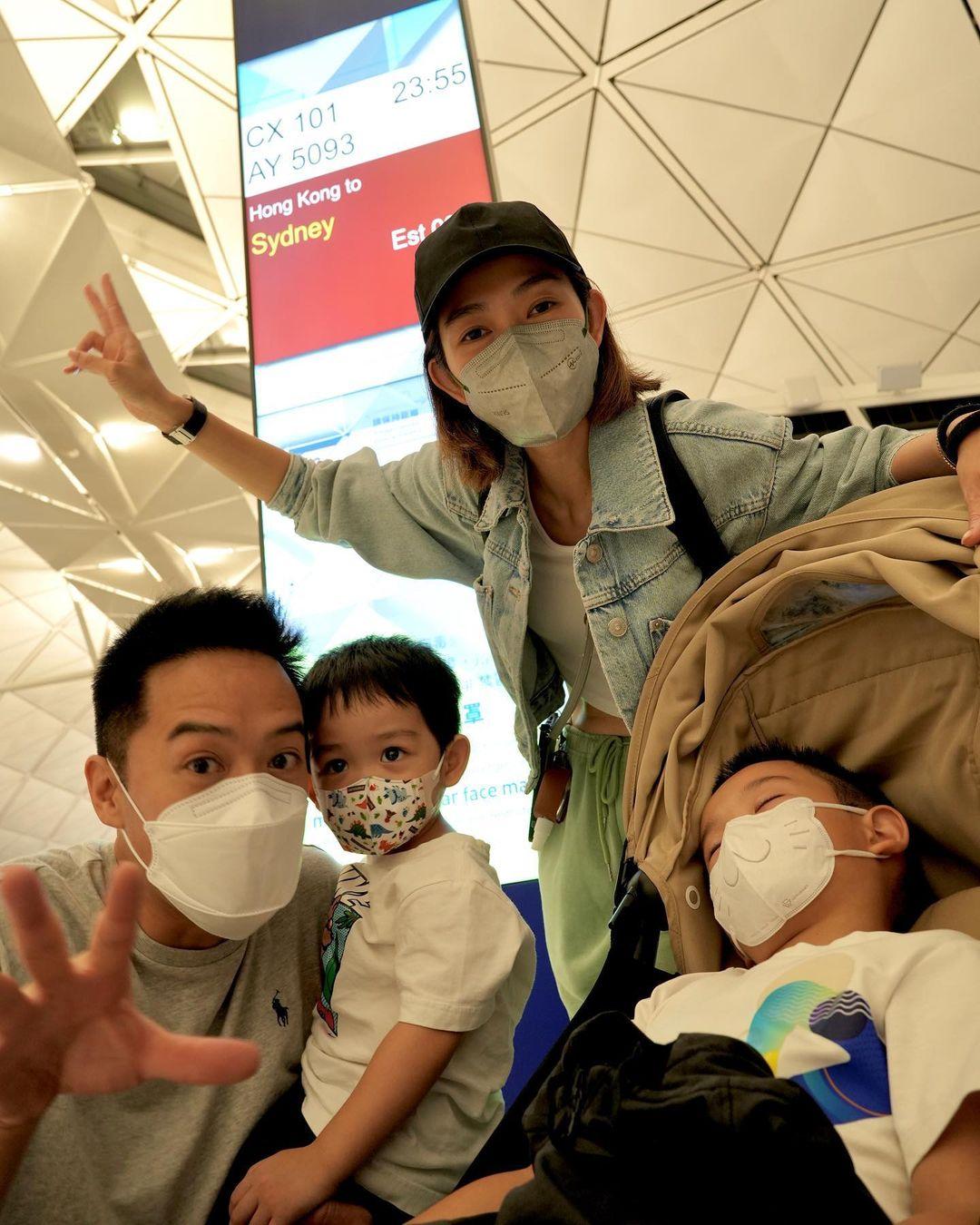 陳智燊一家出發到澳洲。