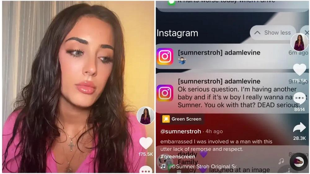 網紅Sumner Stroh上載截圖,Adam表示下一位孩子改名為Sumner。