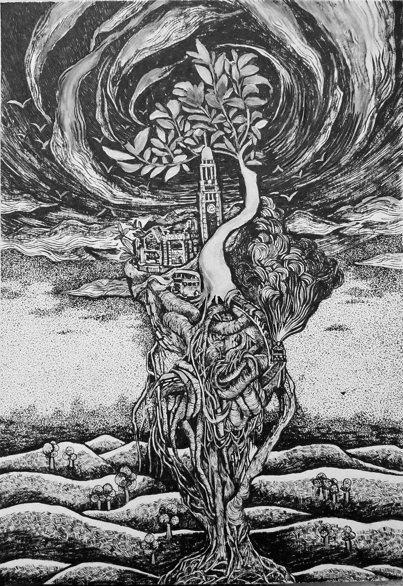 季軍作品「保存香港記憶」。