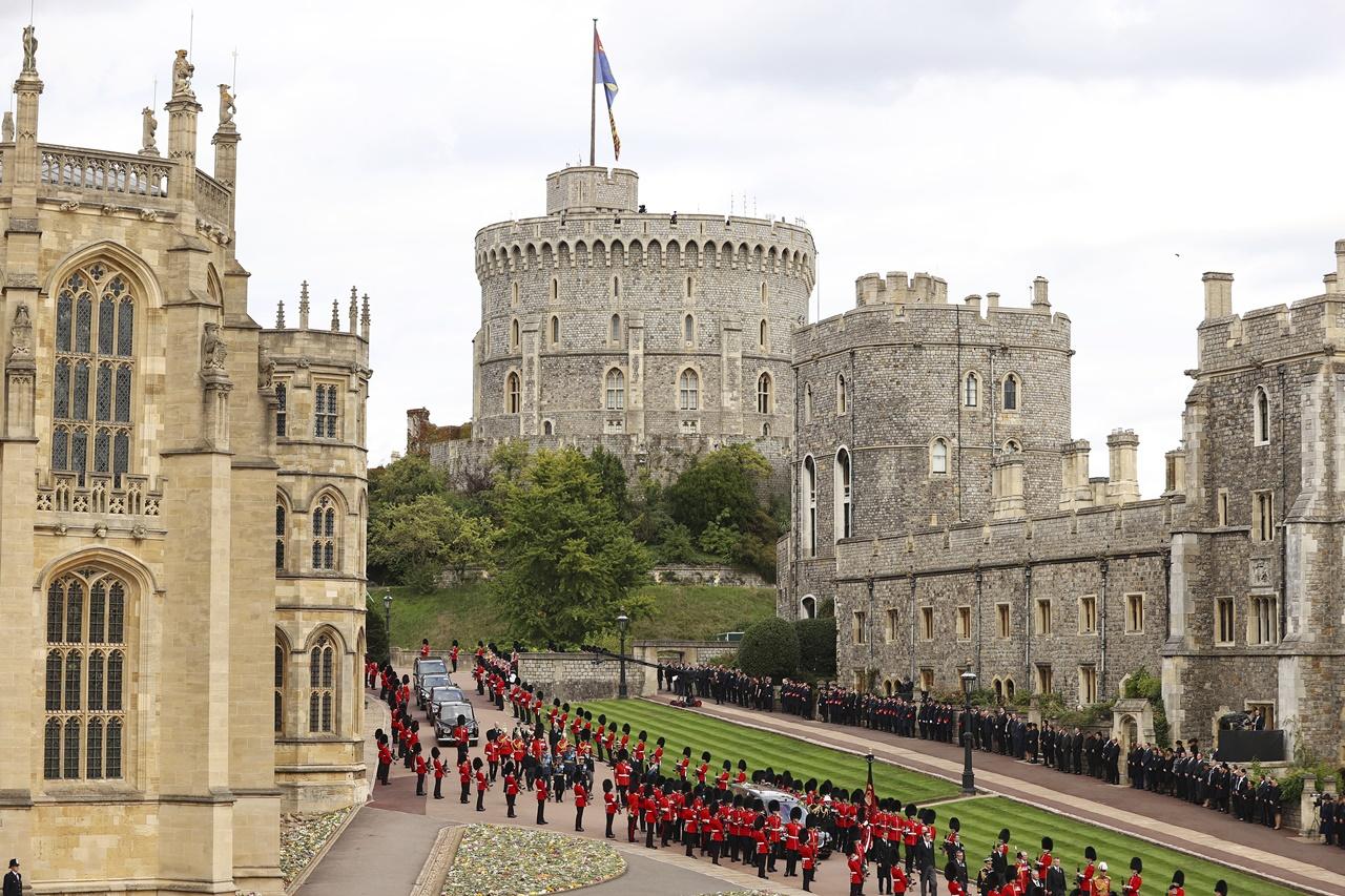 王室私人葬禮。(AP)