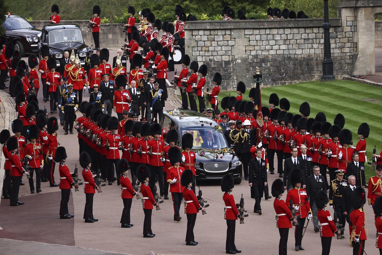 王室私人葬禮。(AP)