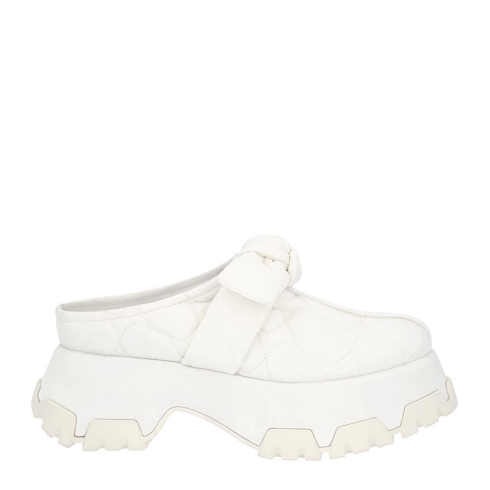 澎澎衍縫扭結穆勒鞋(白色) $899