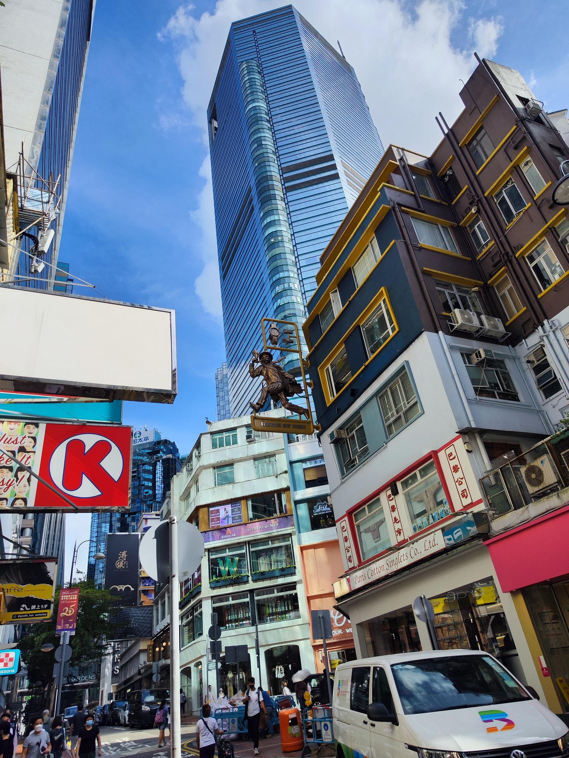 日光下拍攝銅鑼灣希慎一帶,普通1倍對焦。