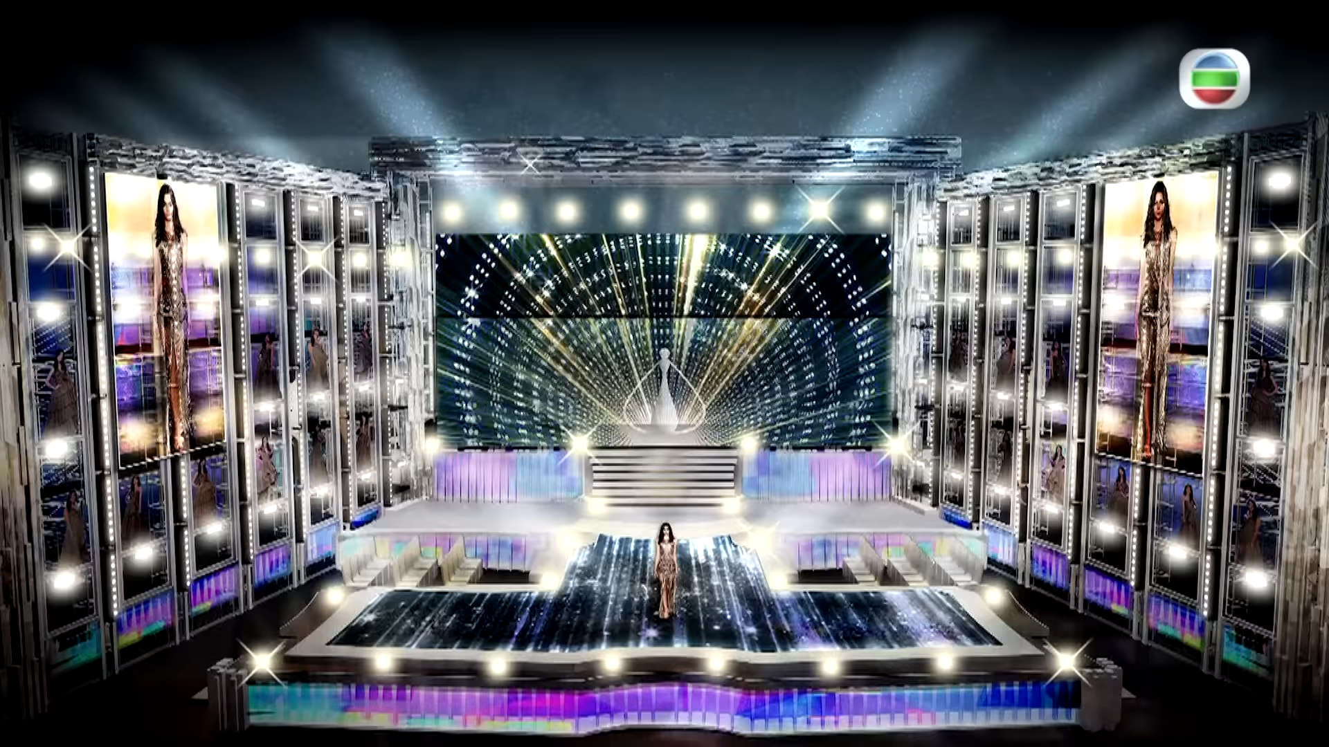 港姐準決賽舞台設計圖。