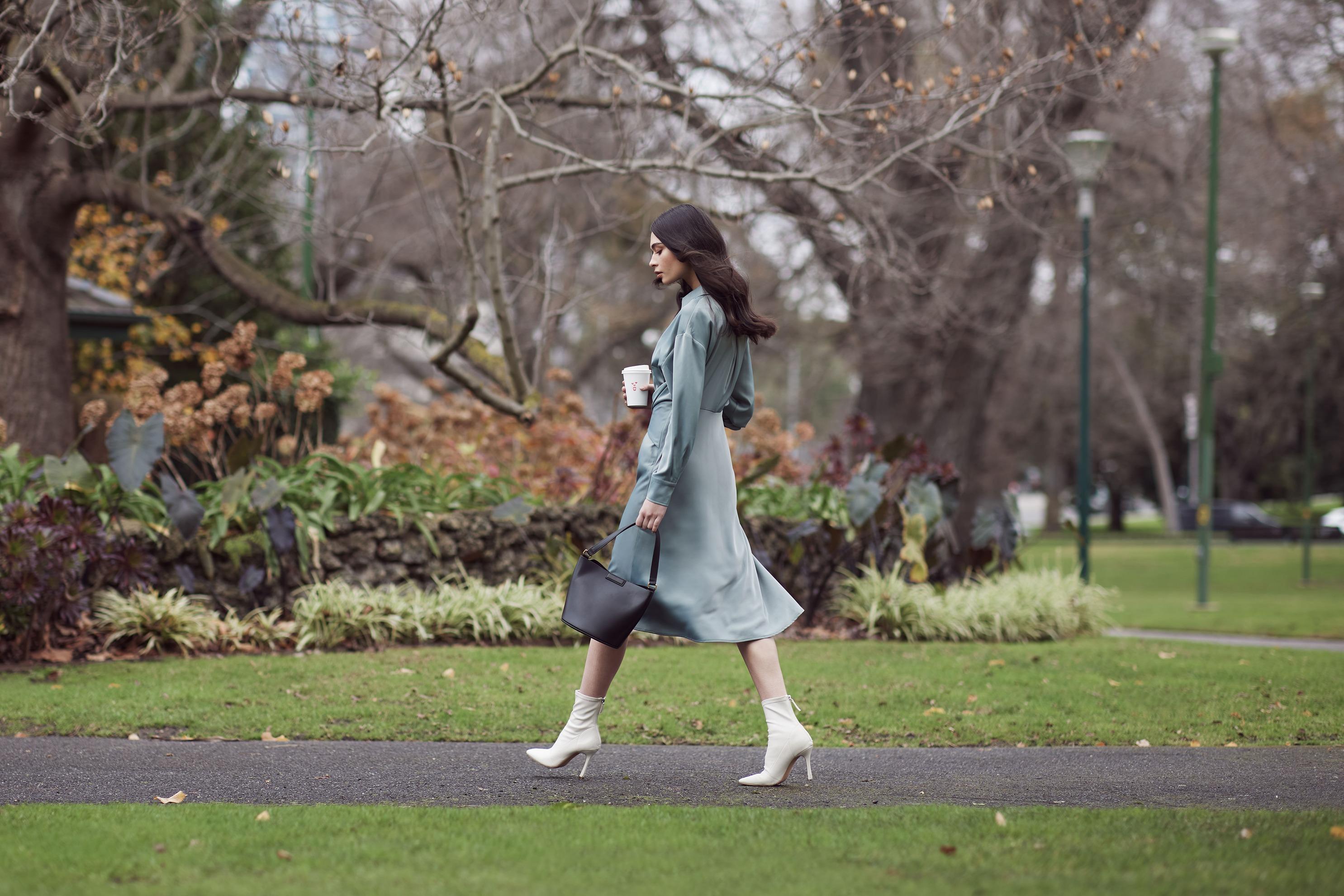 Simone Twist Front Satin Dress $459