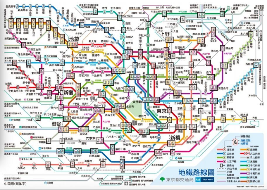 Tokyo Metro 路線圖