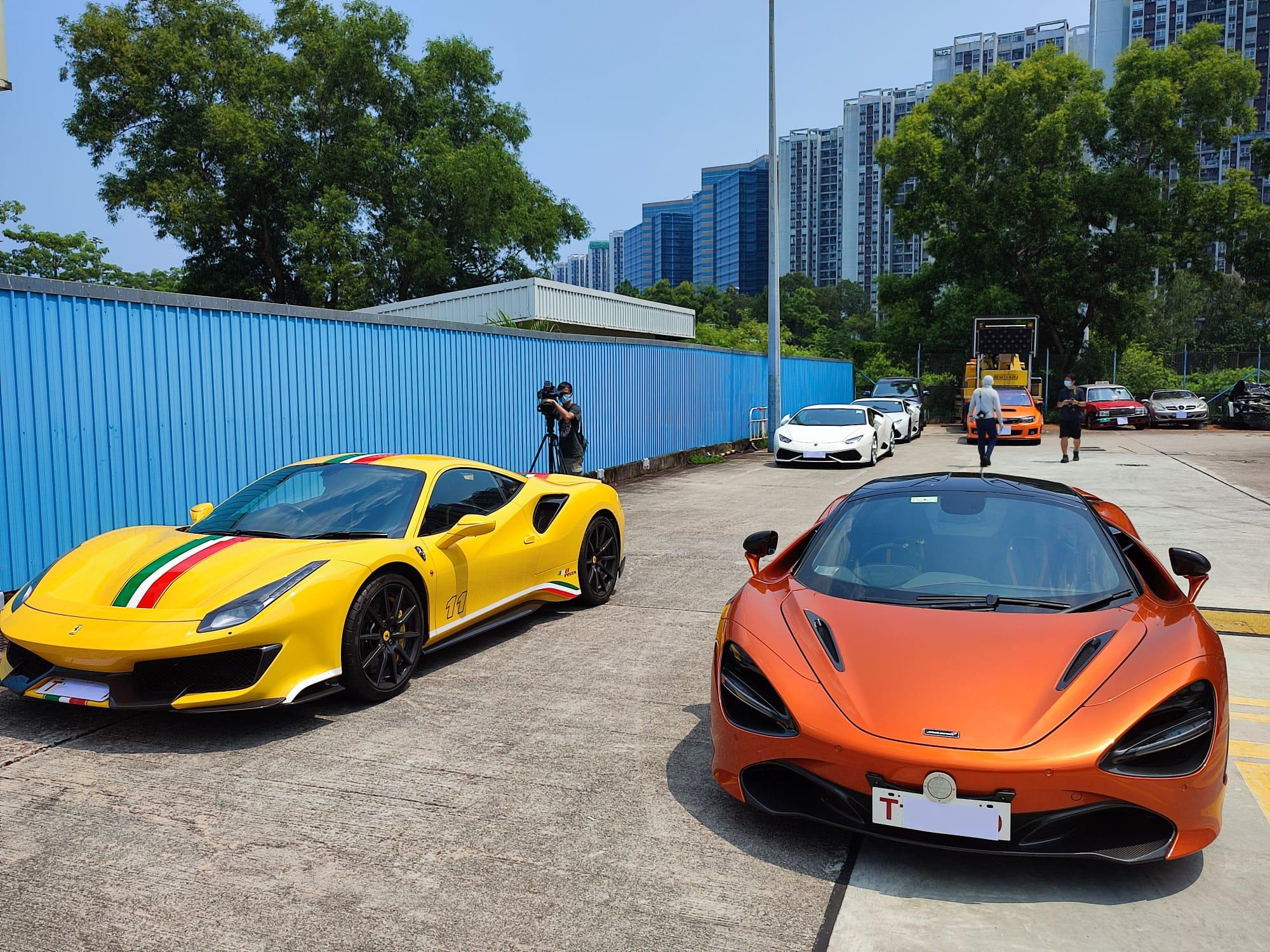 警方打擊非法賽車,7車涉案6屬超跑。