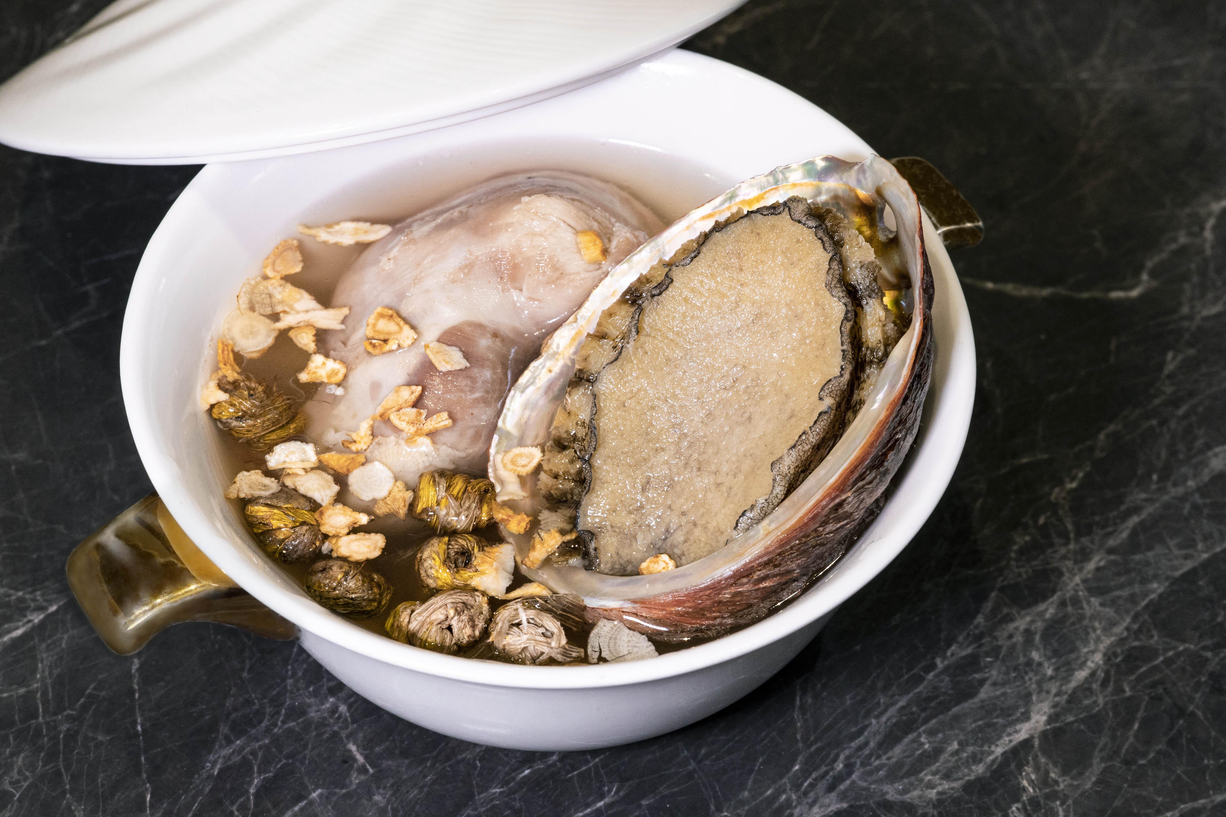 養陰寧神石斛花旗參燉鮑魚