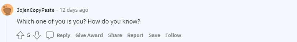 有網民問︰「哪個你才是你?」(互聯網)