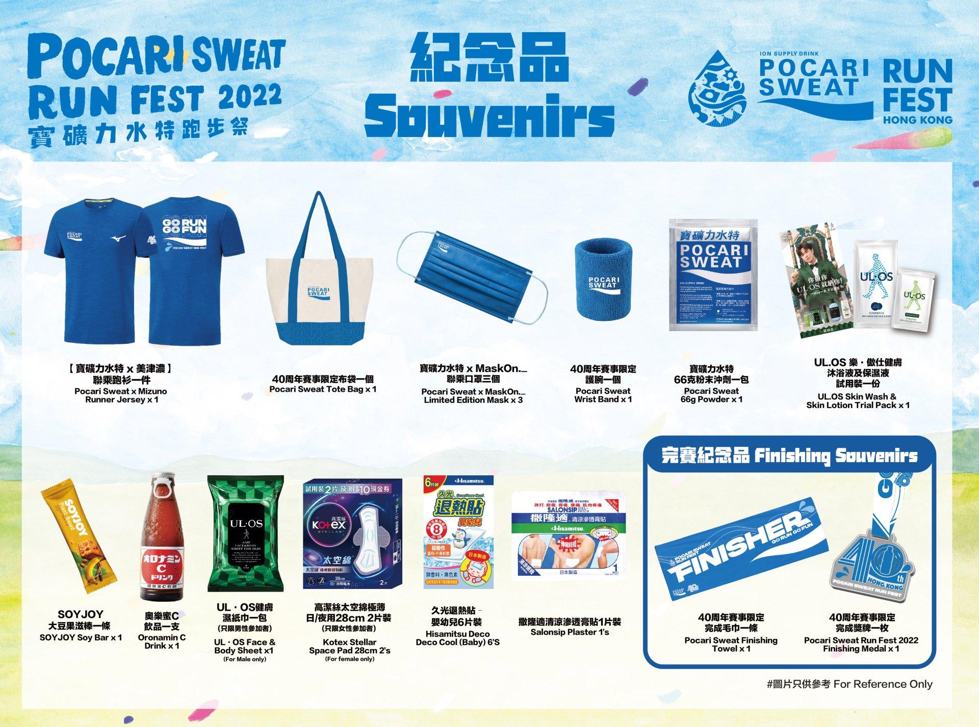 「寶礦力水特跑步祭選手賽事包」及紀念品一覽