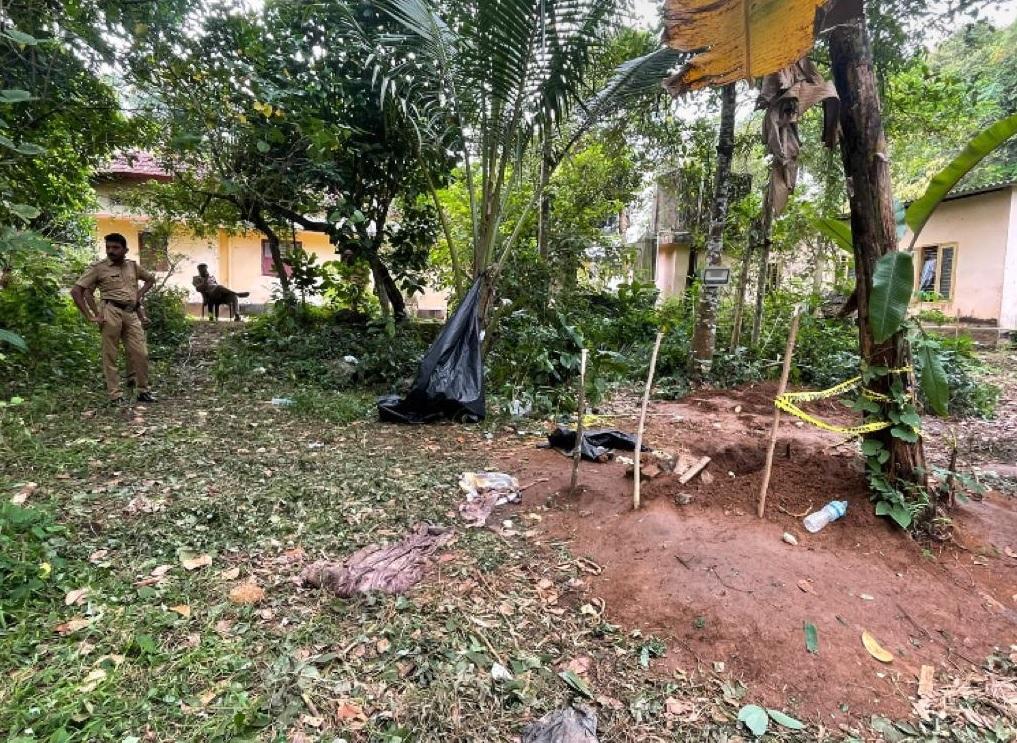 辛格夫婦在住家後院掘洞埋屍塊。(互聯網)