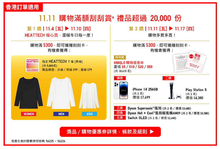 刮刮卡共有超過2萬份禮品