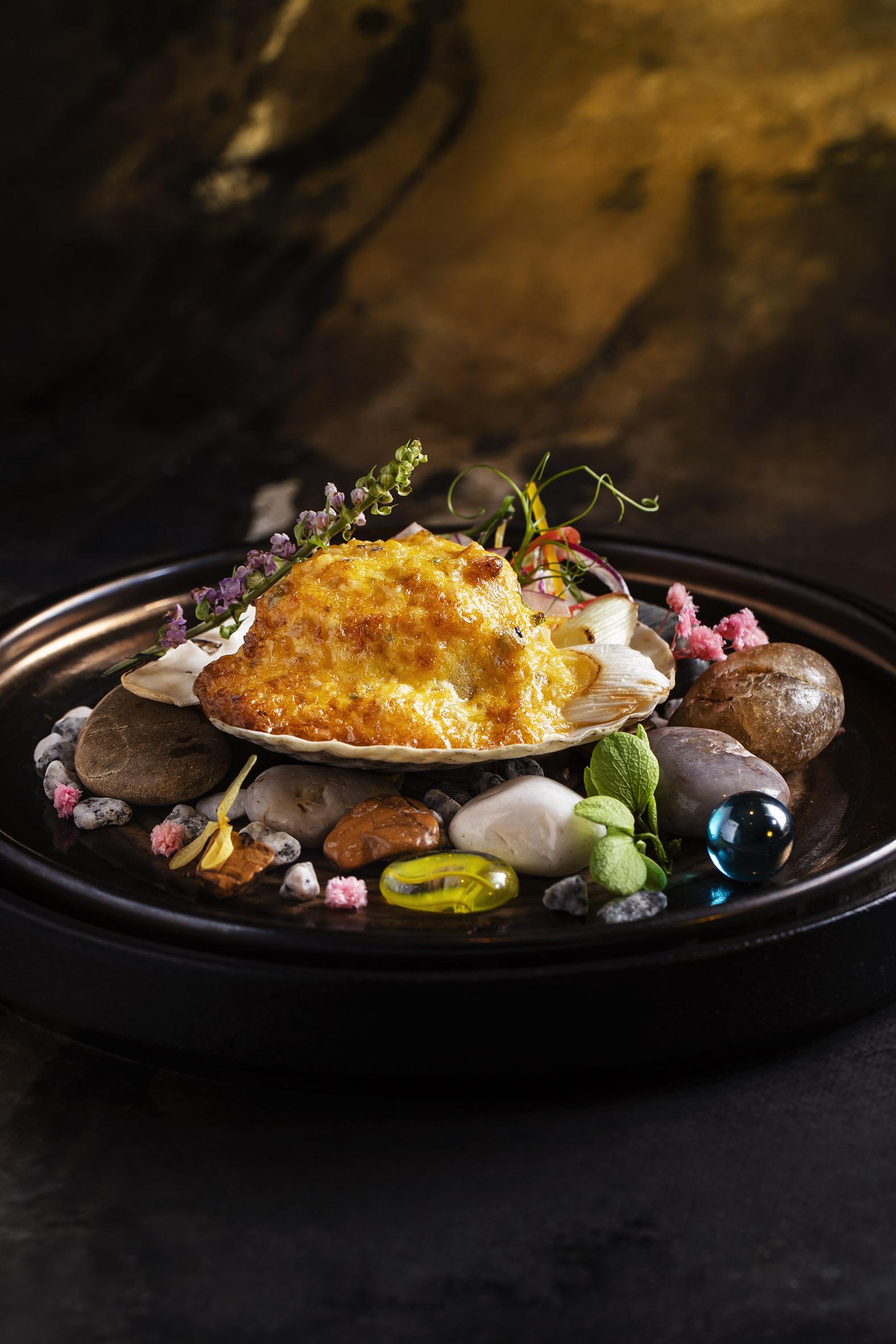 帝京「獅房發辦.細味」 沖 - 日本元貝.金箔蟹粉.大蒜蔥焗