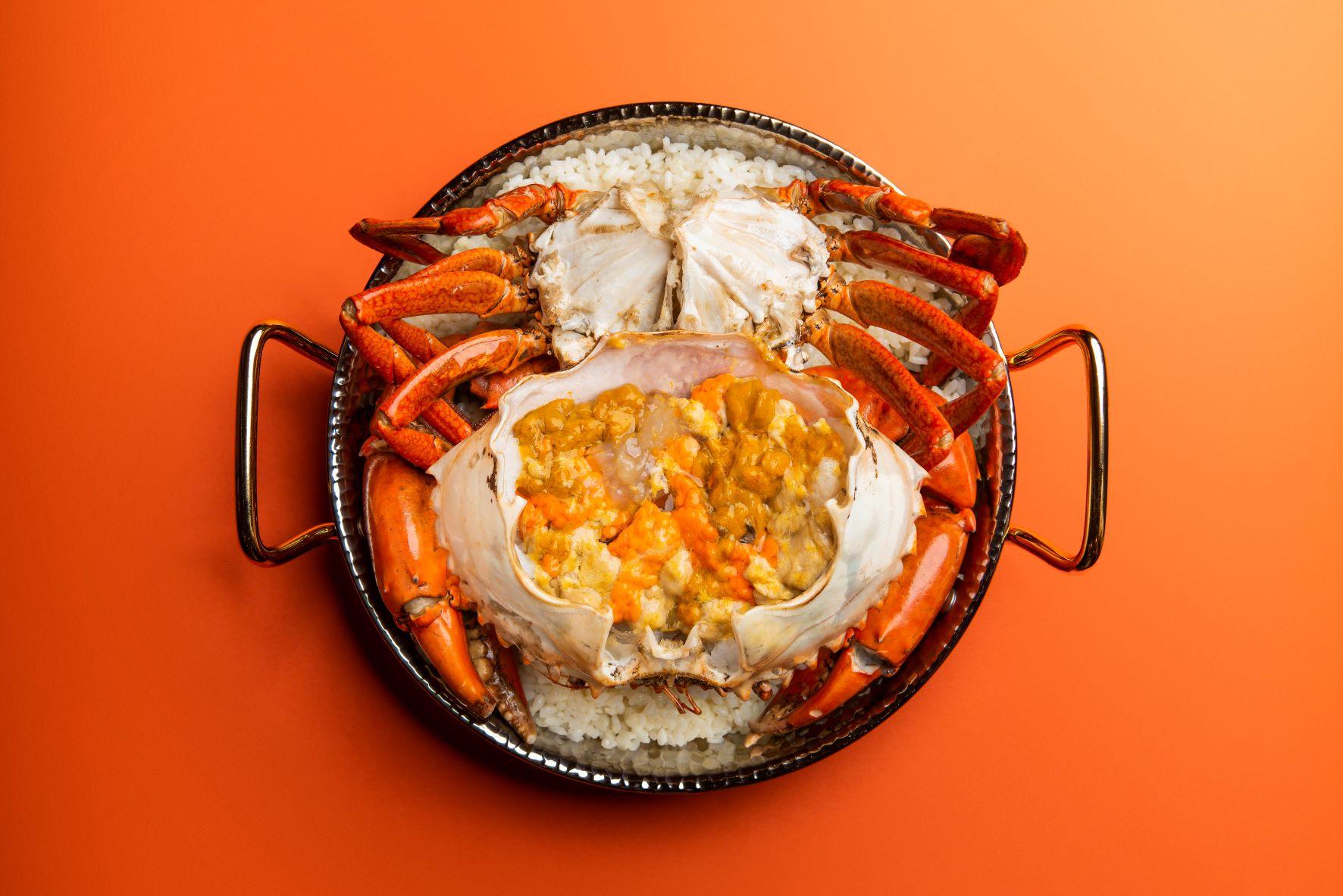 膏蟹肉蟹籽伴米飯