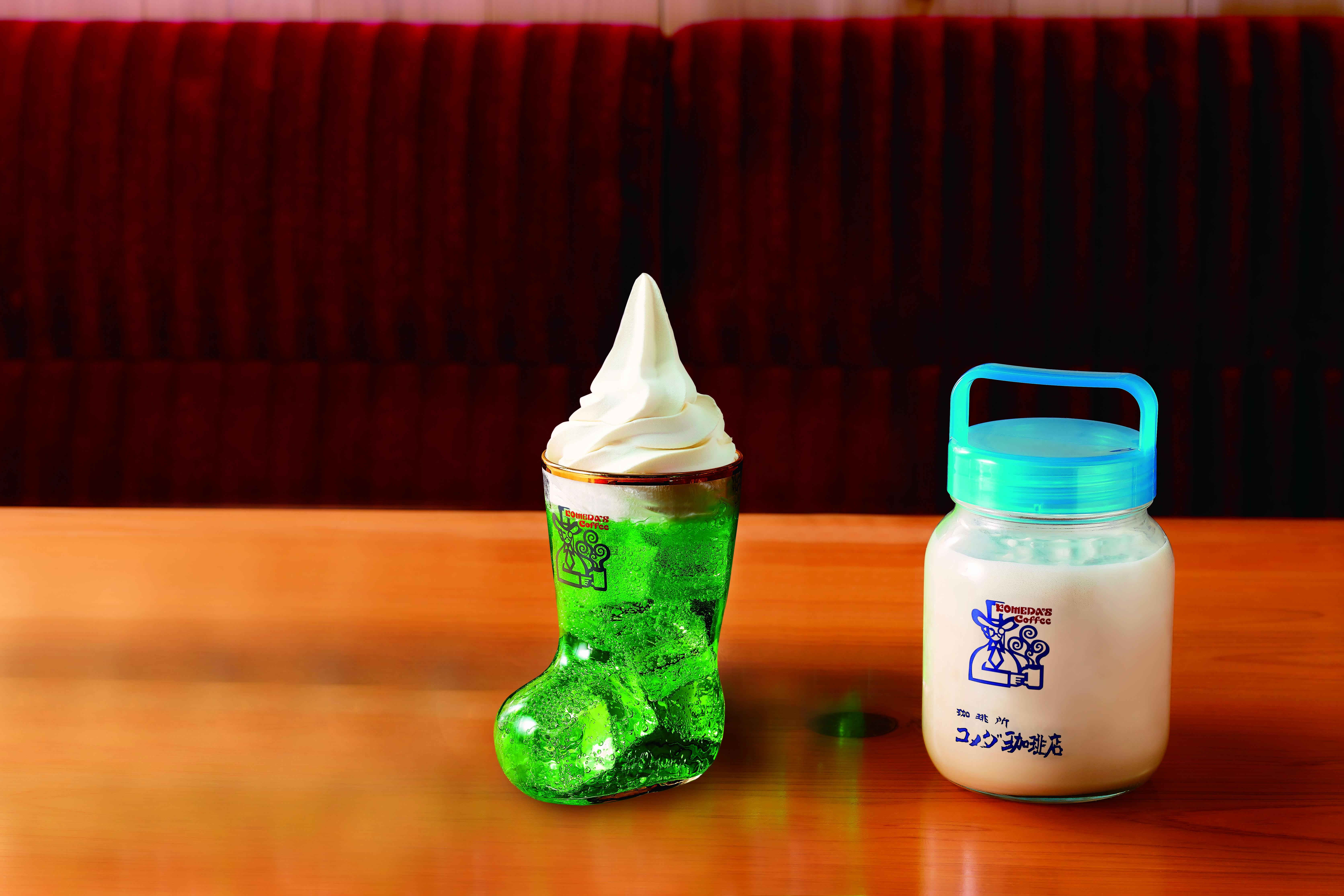 蜜瓜雪糕梳打及咖啡奶昔