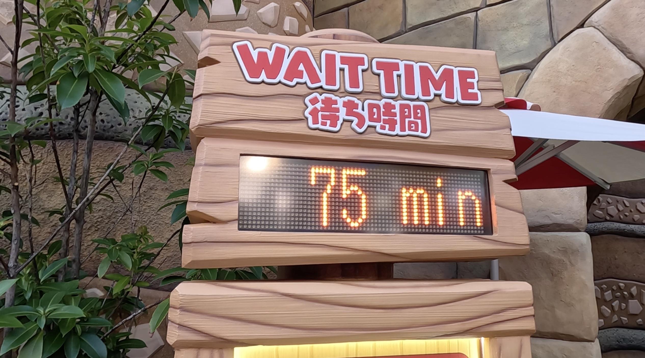 日本開關後各地旅客湧入,自然排隊時間倍增