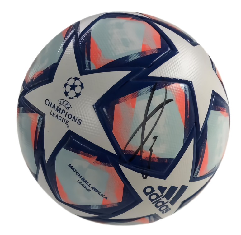 限量版普巴親筆簽名足球