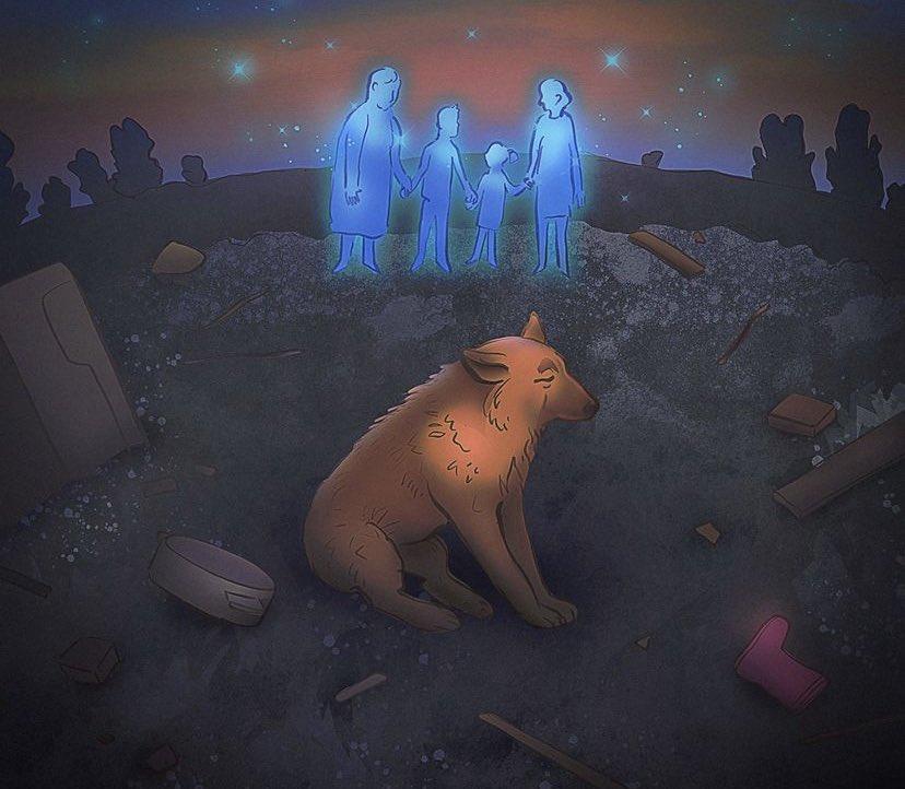 有人繪畫以表達Crimea失去家人的傷痛和戰爭的殘酷。(Twitter)