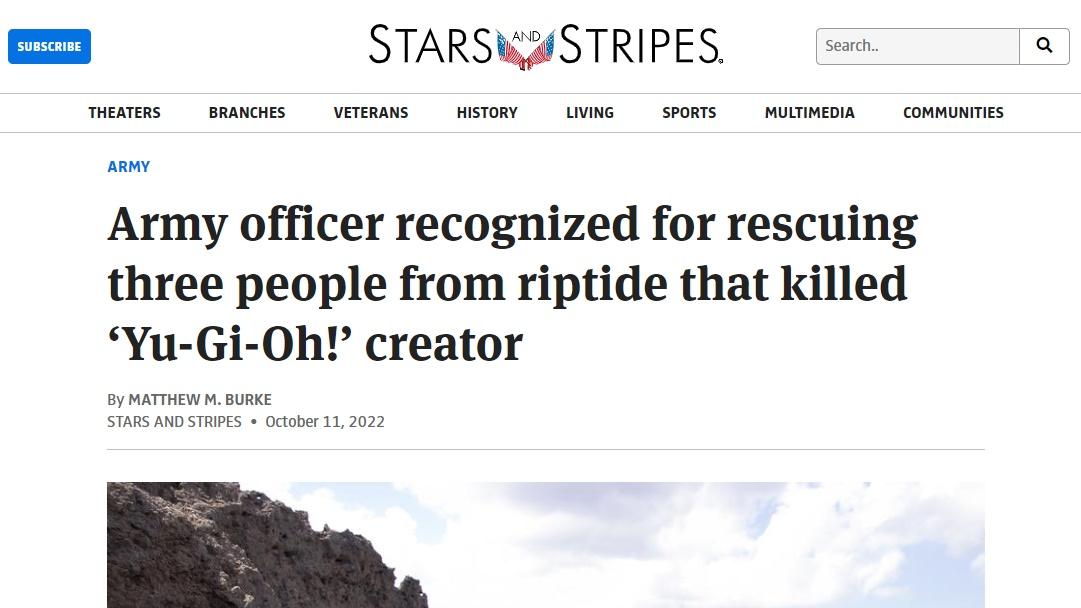 《Stars and Stripes》報道。