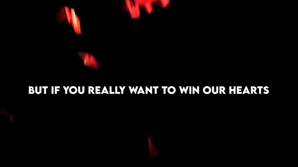 「但是如果你們真的想贏得我們的芳心」。(Twitter)