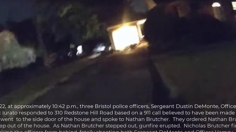 Alec Iurato靠在車門旁觀察一陣後,以1槍擊斃民宅外面的男子Nicholas Brutcher。(YouTube)