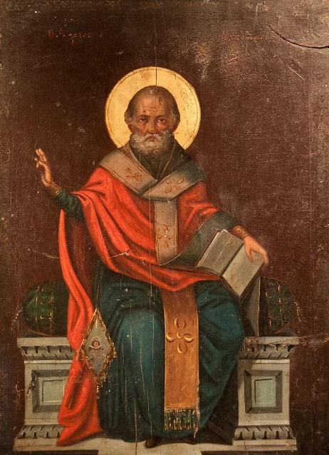 據說聖尼古拉由煙囪送錢予窮人。(網上圖片)