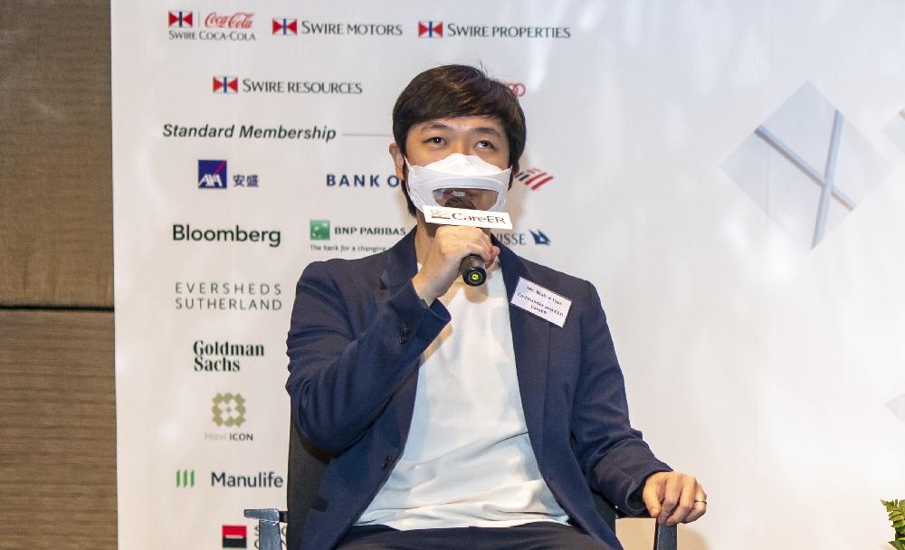 CareER聯合創辦人及行政總裁崔宇恆於台上分享。